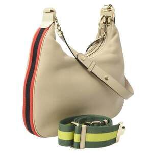 Gucci Women's Attache Medium Shoulder Bag in Beige Leather (GUCCI 702823)